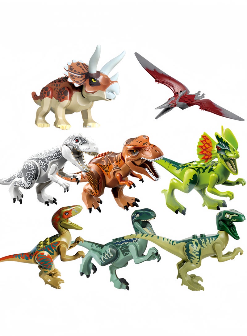 8-Piece Jurassic Dinosaur Building Blocks Toys